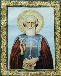 картина, гобелен, икона, Сергий Радонежский