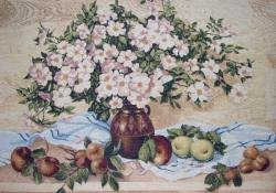 картина, гобелен, цветы, букет, натюрморт, Бабье лето