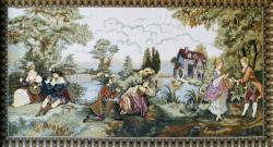 картина, гобелен, Тайная любовь, девушки