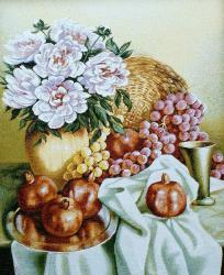 картина, гобелен, цветы, букет, натюрморт, Южный натюрморт