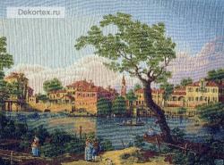 гобелен, картина, замок, город, собор, Голландский городской пейзаж, Голландия