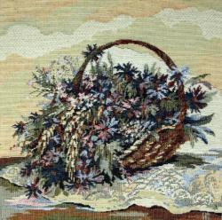 картина, гобелен, цветы, букет, натюрморт, Васильки